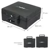 HMF Feuerfeste Wasserdichte Dokumentenbox für Ordner DIN A4/B4; 17 x39 x 36, 5 cm in Schwarz Produktbild-Vorschau