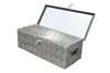 An open aluminum toolbox with a diamond plate pattern. Náhled obrázku produktu