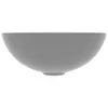 vidaXL Lavabo in Vetroceramica grigio chiaro rotondo Anteprima dell’immagine prodotto 3