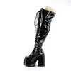 CAMEL-300WC Damen Boots von DemoniaCult, Schwarz Lack , EU Produktbild-Vorschau 3