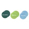 Three pairs of round cleaning pads, each pair labeled with a different cleaning function. Produktbild-Vorschau