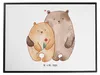 Mr. & Mrs. Panda Schreibunterlage Bären Liebe - Weiß - Produktbild-Vorschau 1