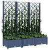 vidaXL květináč s mříží modrošedý 120x40x121,5 cm PP Náhled obrázku produktu 7