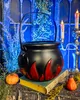 Schwarzer Hexenkessel mit Flammen Motiv als Verzierung 18 Produktbild-Vorschau 5