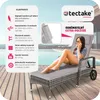 Ratanové lehátko s kolečky - šedé/světle šedé Náhled obrázku produktu 3