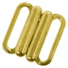 4 Bikini-Verschlüsse Bikini BH Verschluss, Metall, 15mm gold