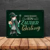 Zauberschülerin Metallschild XXL in 28x38 cm in grün mit Produktbild-Vorschau 4