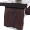 A close-up view of the dark brown wooden legs and underside of a bench or stool. Produktbild-Vorschau