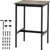 A high-angle shot of a bar table and its assembly parts, set against a white background. Podgląd zdjęcia produktu