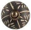 Clayre & Eef Bouton de porte Ø 4x4 cm Gris Céramique Voir les images du produit 1