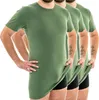 Herren extralanges kurzarm Shirt Rundhals olive 3er Pack Produktbild-Vorschau
