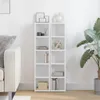 vidaXL CD-Regale 2 Stk. Hochglanz-Weiß 21x16x93,5 cm Produktbild-Vorschau 2