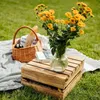 Creative Deco 3x Drevená debna s plameňom | 40x30x15cm | Náhľad obrázku produktu 2