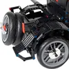 A close-up view of a black and red building toy set, focusing on the wheels and mechanical components. Náhľad obrázku produktu