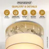 Monzana Lampadario da Soffitto 40W Rotondo 38cm Stoffa 2 Anteprima dell’immagine prodotto 6