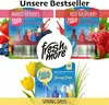 A collage of product packaging for air freshener refills with fruit and flower imagery. Produktbild-Vorschau