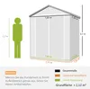 Metall-Gartenschuppen, abschließbar, Doppeltür, Fenster, Produktbild-Vorschau 3