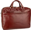 A studio shot of a brown leather briefcase. Produktbild-Vorschau