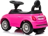 A pink Fiat 500 ride-on toy car for children, shown from a rear-side angle against a white background. Produktbild-Vorschau