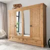 Kleiderschrank 4-türig, 254cm breit, Kiefer massiv Produktbild-Vorschau 4
