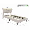 INONEFT, Somier con colchón, cama tapizada de 90x200 con Vista previa de la imagen del producto 4
