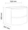 Mobile bagno sospeso 70cm curvo bianco lucido moderno | Los Anteprima dell’immagine prodotto 6