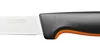 A close-up view of a Fiskars knife blade and handle. Podgląd zdjęcia produktu