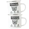 Schonend Behandeln Das Gute Stück ist 90 Emaille Tasse Produktbild-Vorschau 2