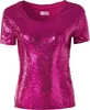 Pailletten-Kurzarm-Shirt - pink, M Produktbild-Vorschau 5