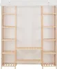 vidaXL Šatní skříň bílá 135 x 40 x 170 cm Látka Náhled obrázku produktu 1