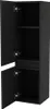 Hochschrank 110cm Schwarz Hochglanz Badschrank Seiteschrank Produktbild-Vorschau 2