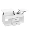 A white lift-top coffee table with storage. Náhled obrázku produktu