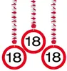 18. Geburtstag Verkehrsschild Party Deko Set rot weiß Mann Produktbild-Vorschau 5