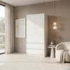 Armoire Novela, blanche, 2 portes | Armoire de chambre Voir les images du produit 8