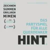 Marketing image for the board game HINT, featuring text and graphics. Produktbild-Vorschau