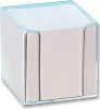 A clear plastic holder containing a stack of white paper notes. Produktbild-Vorschau