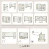 Culla Waldin OWAL 7in1 con materasso, letto per bambini in Anteprima dell’immagine prodotto 2