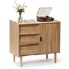 Kommode Holz mit 3 Schubladen & Tür, Sideboard mit Produktbild-Vorschau 1