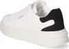 A side view of a white Guess sneaker with black accents. Produktbild-Vorschau