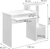 Psací stůl Vicco Karl Bílá 106 x 40 cm, Model 35996 Náhled obrázku produktu 7