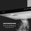 Klarstein Darya Dunstabzugshaube Wandhaube, EEK A, 90 cm, Produktbild-Vorschau 3