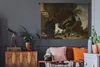 MuchoWow® Wandteppich Wandbehang Eine Henne mit Pfauen und Produktbild-Vorschau 5