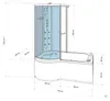 Kombination Badewanne Dusche K50-R00 Duschtempel 100x170 cm Produktbild-Vorschau 5