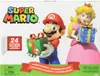 The image shows the front packaging of a Super Mario Bros Advent Calendar, featuring characters Mario and Princess Peach holding gifts. Anteprima dell’immagine prodotto