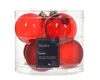 Set aus 6 roten Glaskugeln 6cm glänzend matt transparent Produktbild-Vorschau 4