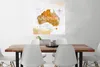 MuchoWow® Poster Weltkarte - Zusammenfassung - Australien Produktbild-Vorschau 2