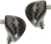 A pair of black and gold in-ear headphones with a patterned design. Produktbild-Vorschau