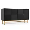 Merax Kommode 160 cm, Sideboard mit 4 Türen, Goldenes Bein, Produktbild-Vorschau 10