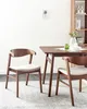 BELIANI Esszimmerstuhl 2er Set Braun u. Beige Gummibaumholz Produktbild-Vorschau 2