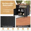 COSTWAY 2-türige Gartenschrank Rattan, Buffetschrank mit Produktbild-Vorschau 6